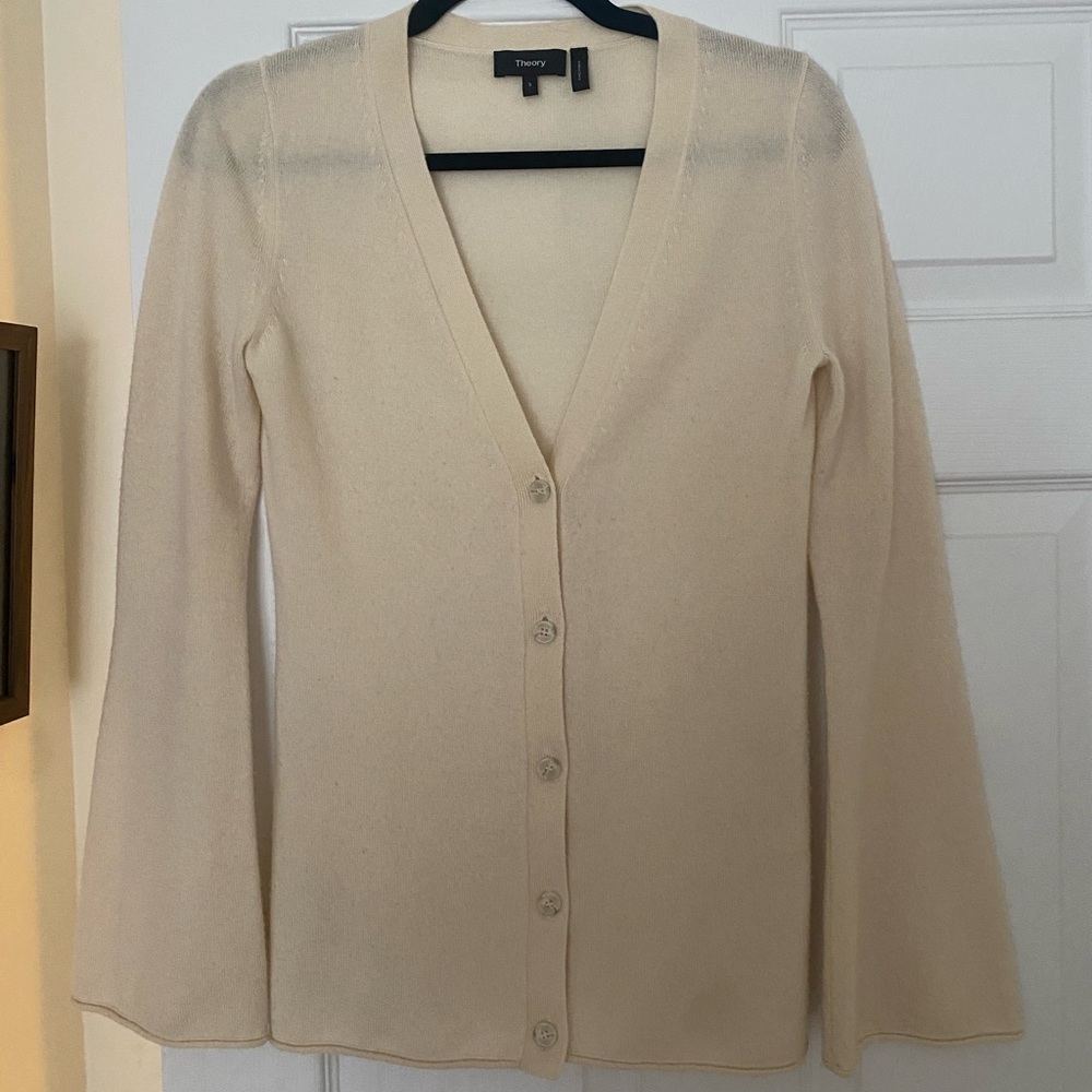 THEORY 100% Cashmere cardigan sweater